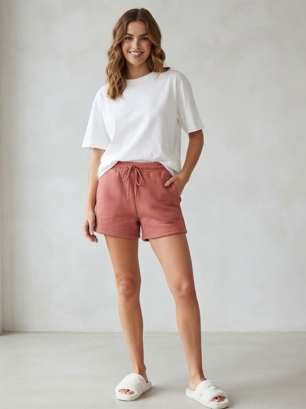 Simply Blessed Super Cozy Lounge Collection Fleece lLined Shorts
